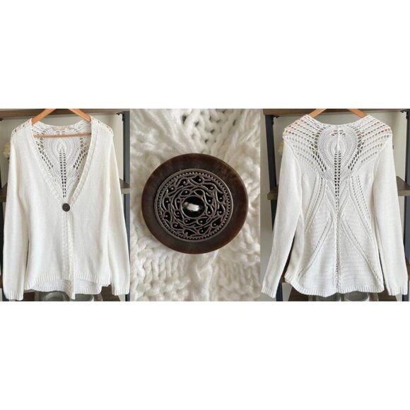 Soft Surroundings Knit One-button Cardigan Sweater, Size Small - Picture 2 of 11